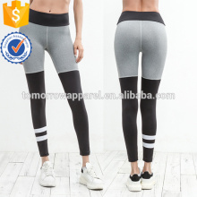 Multicolore Color Block Varsity Striped Leggings OEM / ODM Fabrication En Gros Mode Femmes Vêtements (TA7041L)